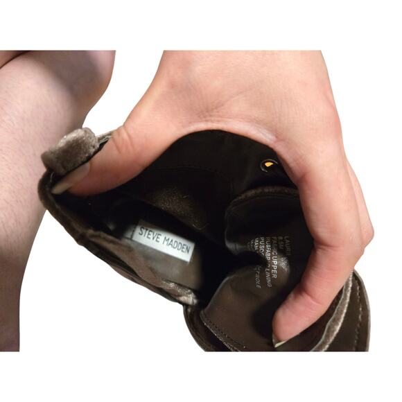 Steve Madden pink/brown heeled booties, size 8.5 - Picture 6 of 7